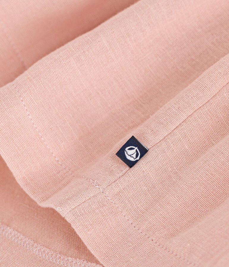 Abito a maniche corte in jersey spesso e garza di cotone bambina SALINE/ DELHI