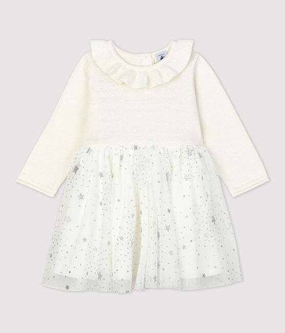 Abito in tricot bebè. bianco MARSHMALLOW/grigio ARGENT