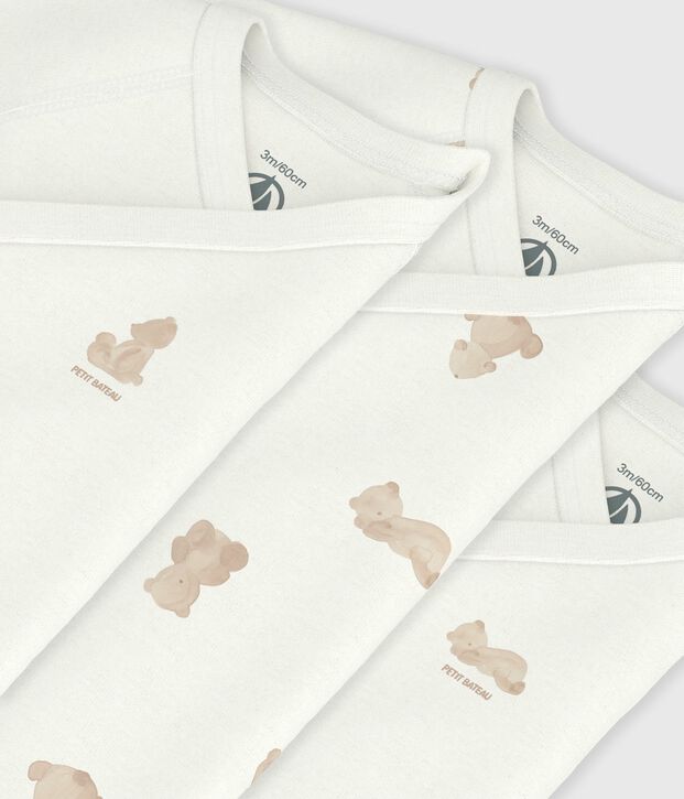 Set di body incrociati a maniche corte in cotone fantasia neonato multicolore