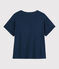 T-shirt in cotone/lino tinta unita Donna blu MEDIEVAL