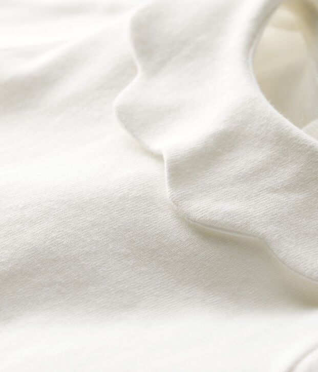 Blusa per beb&egrave; in cotone bianco