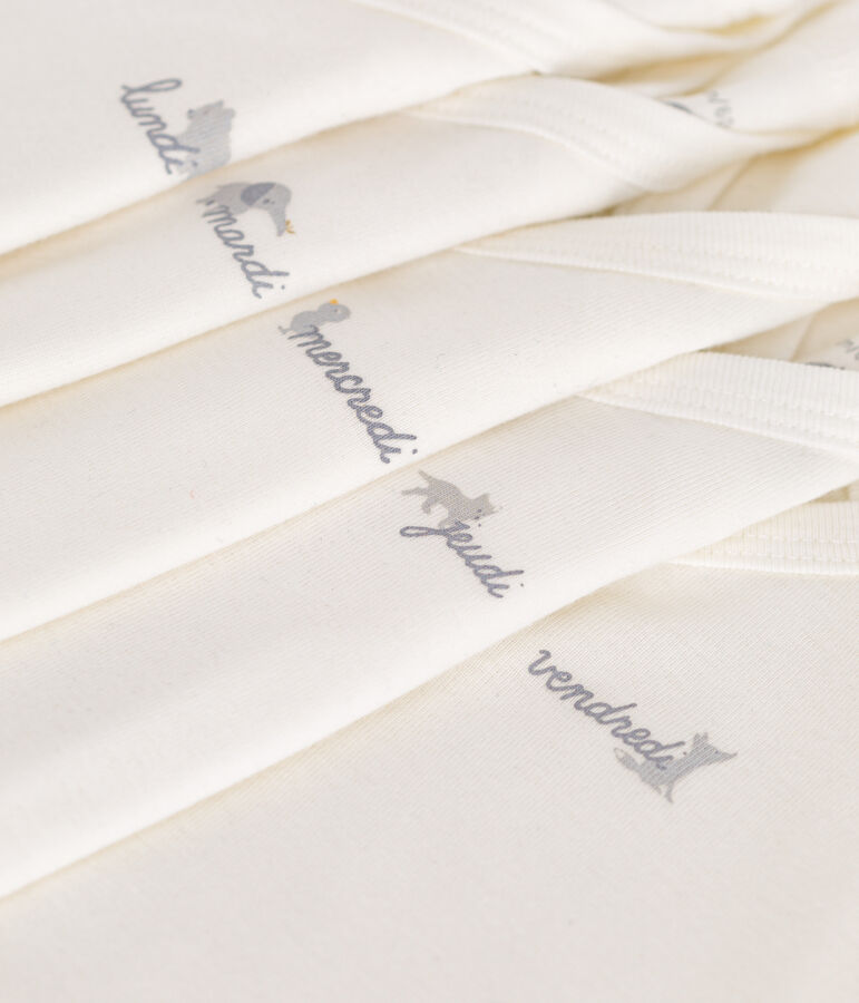 Set da 5 body incrociati a maniche corte in cotone neonato multicolore