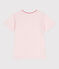 T-shirt a maniche corte in cotone tinta unita bambina rosa FLEUR