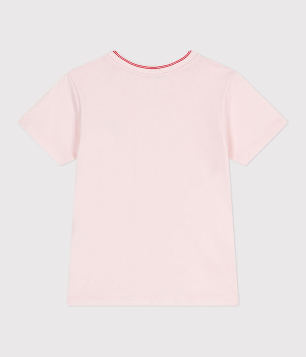 T-shirt a maniche corte in cotone tinta unita bambina FLEUR