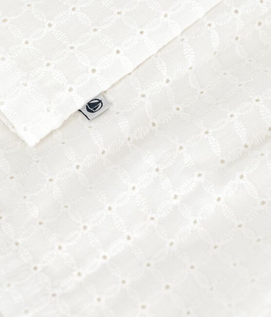 Abito senza maniche in sangallo di cotone bianco neonato bianco MARSHMALLOW