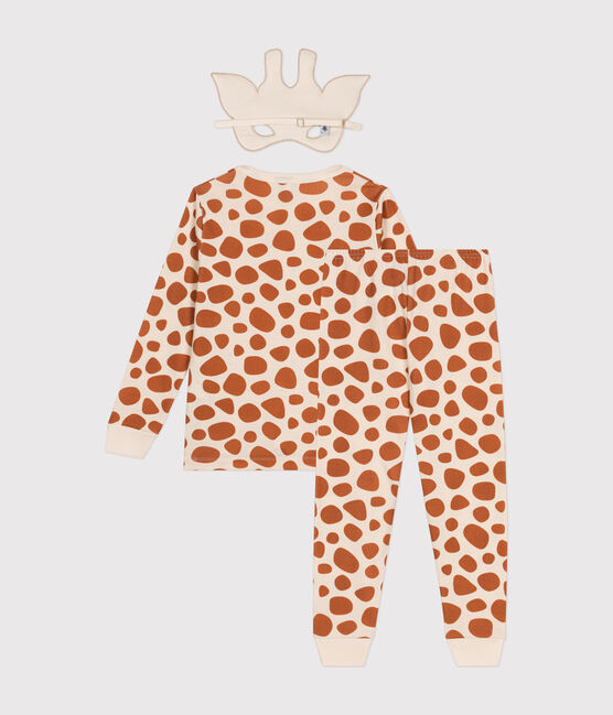 Pigiama stile maschera di Carnevale giraffa in cotone bambino bianco AVALANCHE/ ECUREUIL