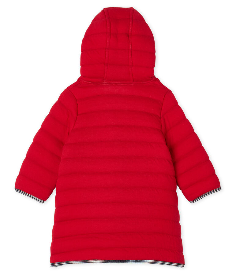 Cappotto in tubique trapuntato beb&egrave; femmina rosso