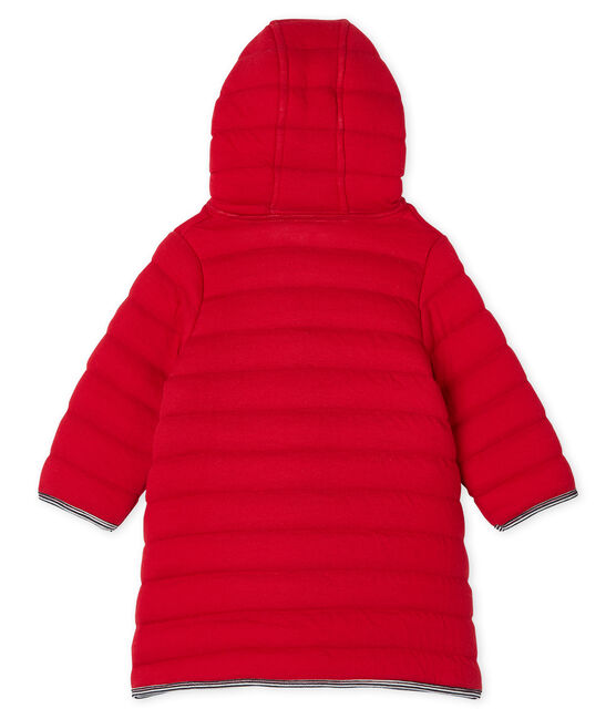 Cappotto in tubique trapuntato bebè femmina rosso TERKUIT CN