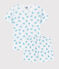 Pigiama corto tartarughe bambino-bambina in cotone ultraleggero bianco MARSHMALLOW/bianco MULTICO