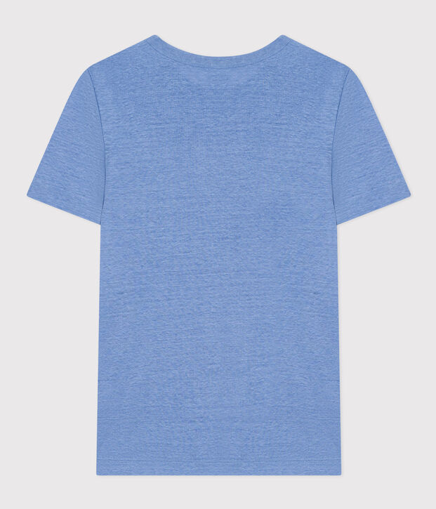 T-shirt L'ICONIQUE in lino da donna blu