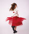 Gonna lunga in tulle tinta unita bambina rosso