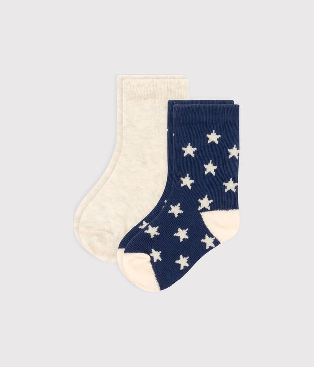 Confezione da 2 paia di calzini beb&egrave; a stelle multicolore
