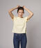 T-shirt in cotone/lino tinta unita Donna bianco MARSHMALLOW