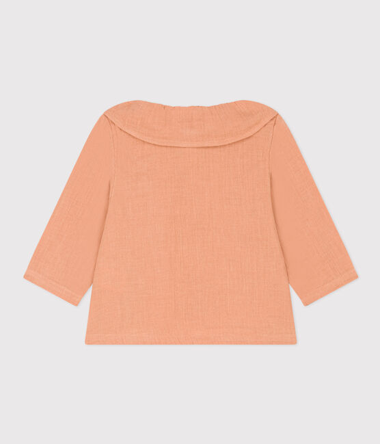 Blusa a maniche lunghe in garza di cotone per bebè rosa SIENNA