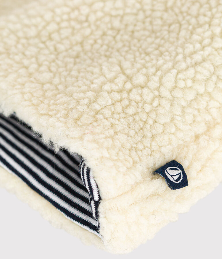 Giacca senza maniche in sherpa  neonato ecru