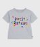 T-shirt a maniche corte con stampa bambino grigio FUMEE CHINE