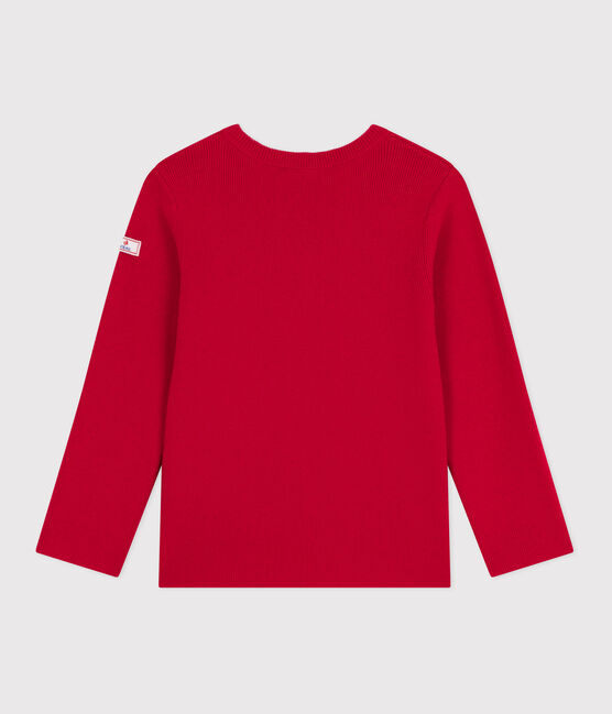 Pullover in misto lana e cotone tinta unita bambino rosso POMPEI