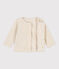 Cardigan bebè in velluto di cotone beige MONTELIMAR CHINE