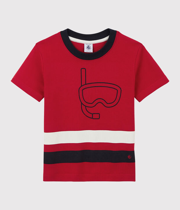 T-shirt maniche corte in cotone bambino rosso