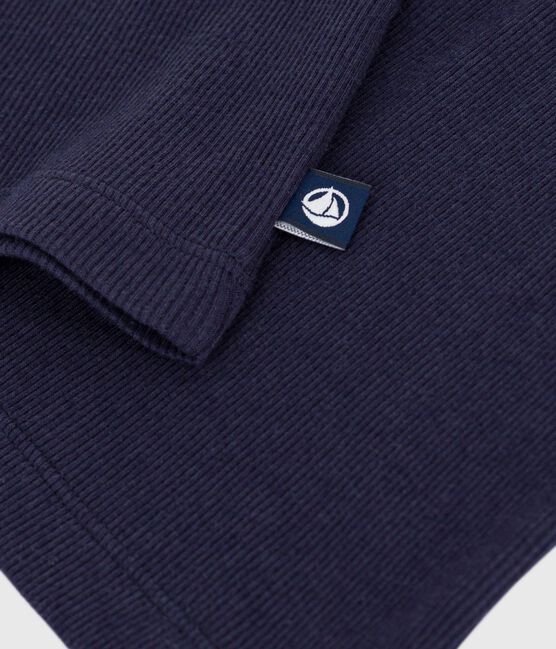 Canotta in misto lana e cotone leggero donna blu SMOKING