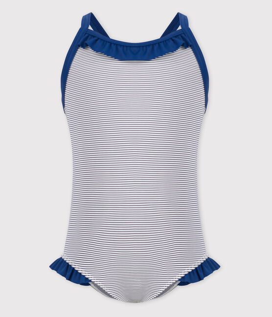 Costume intero iconico bambina blu MEDIEVAL/bianco MARSHMALLOW