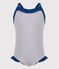 Costume intero iconico bambina blu MEDIEVAL/bianco MARSHMALLOW