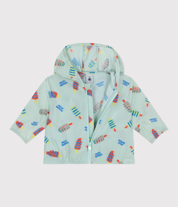 Giacca a vento ultraleggera neonato blu/multicolore