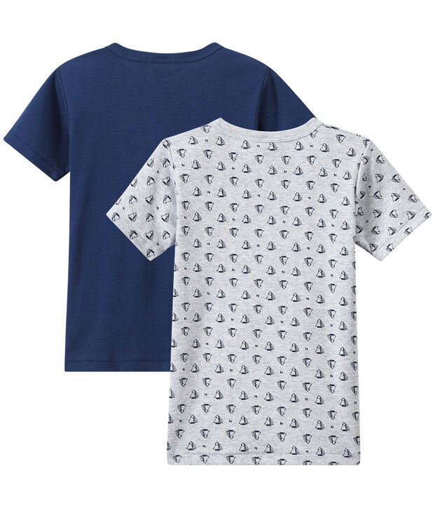Lotto di 2 t-shirts per bambino a maniche corte bianco