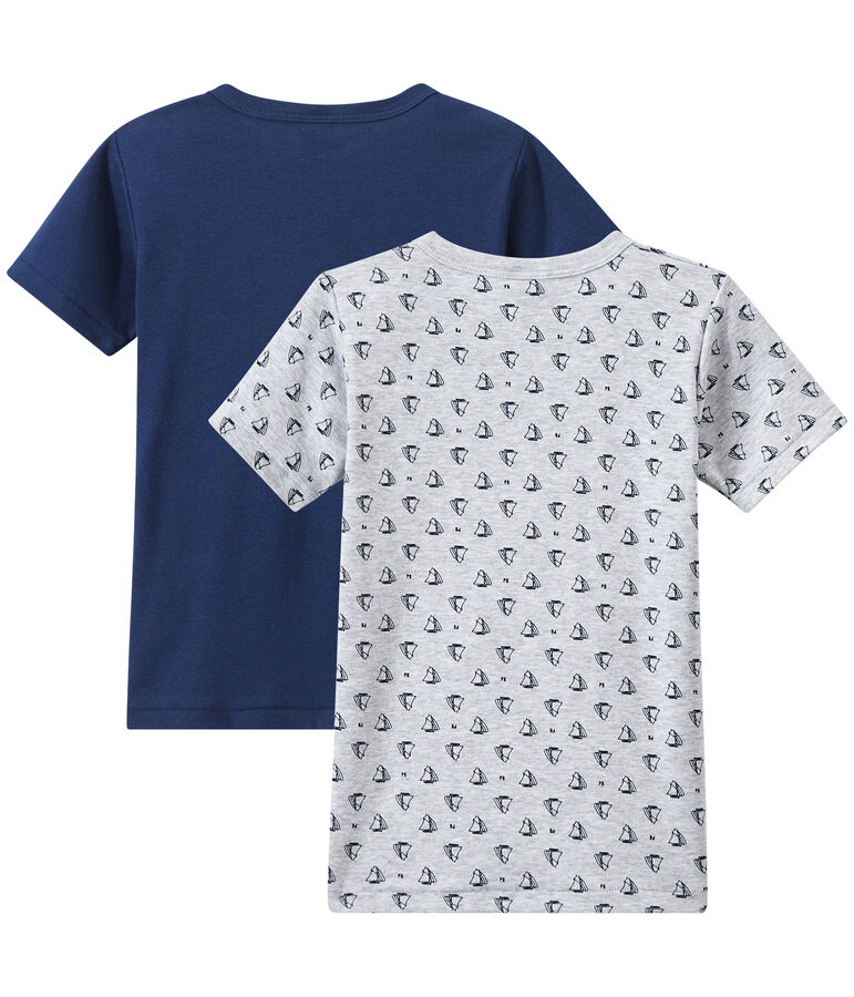 Lotto di 2 t-shirts per bambino a maniche corte bianco