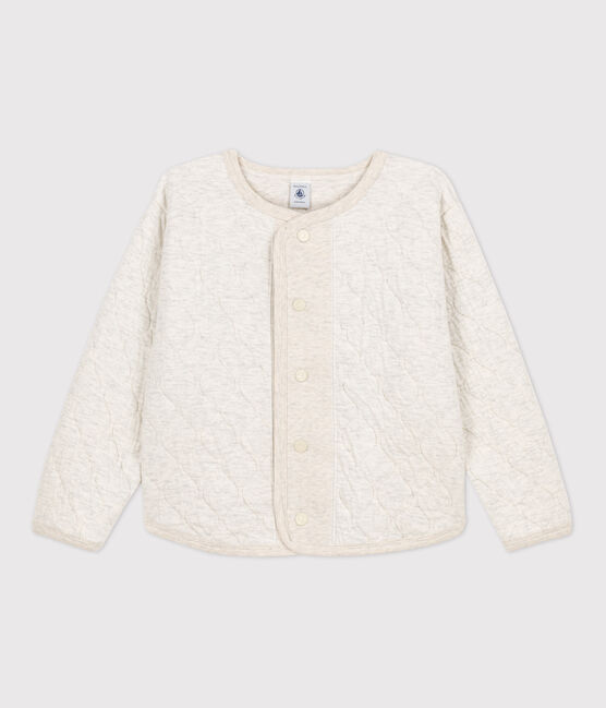Cardigan bambina in tubique beige MONTELIMAR CHINE
