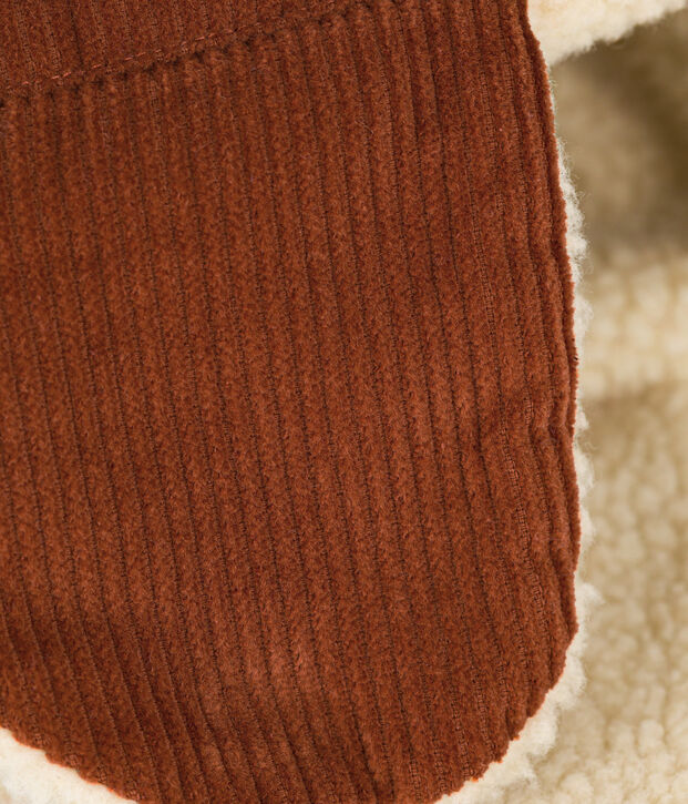 Colbacco in velluto per beb&egrave; marrone