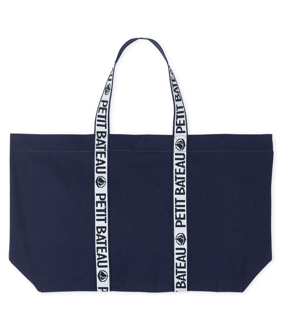 Borsa shopping con logo blu SMOKING