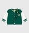 Teddy in cotone bicolore neonato verde EVERGREEN/ MILK