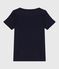 Iconica T-shirt da donna con collo da ammiraglio in cotone  blu SMOKING