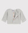 Cardigan bebè in tricot in cotone a punto legaccio grigio BELUGA CHINE