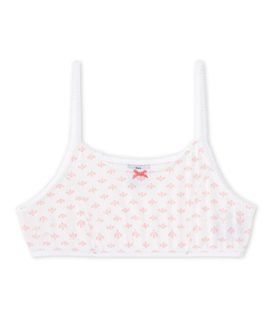 Brassière bambina stampata bianco ECUME/rosa VENUS/ MULTICO