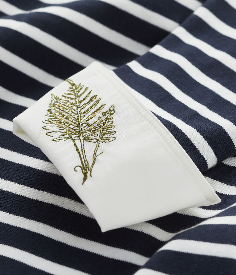 Abito donna Petit Bateau x Deyrolle blu SMOKING/bianco MARSHMALLOW