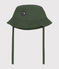 Cappellino alla pescatora a tinta unita da legare in cotone bebè verde CROCO
