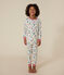 Pigiama bambino fantasia Parigi in cotone bianco MARSHMALLOW/blu MEDIEVAL/ MULTICO