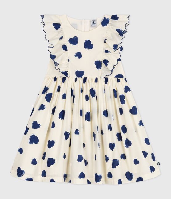 Abito senza maniche in cotone bambina blu MILK/ SOIR