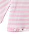 T-shirt donna maniche a 3/4 a righe rosa BABYLONE/bianco MARSHMALLOW