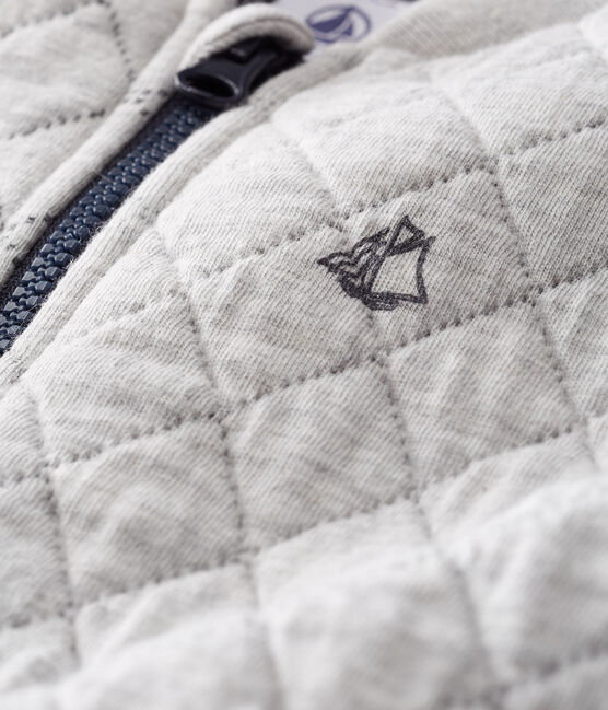 Cardigan in tubique trapuntato bebè maschio grigio BELUGA CHINE CN