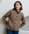 Cardigan in misto lana e cotone tinta unita donna marrone ROCHE