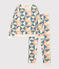 Pigiama patchwork donna in cotone bianco AVALANCHE/ MULTICO