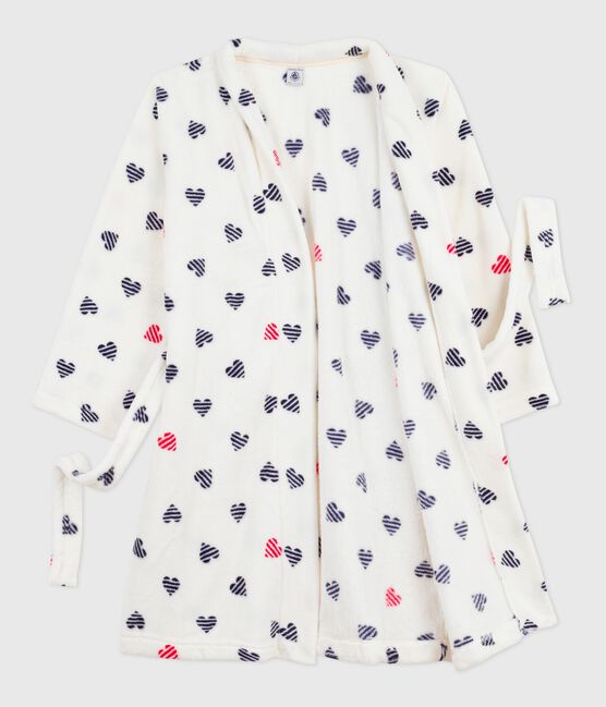 Vestaglia in pile con stampa bambino bianco MARSHMALLOW/bianco MULTICO