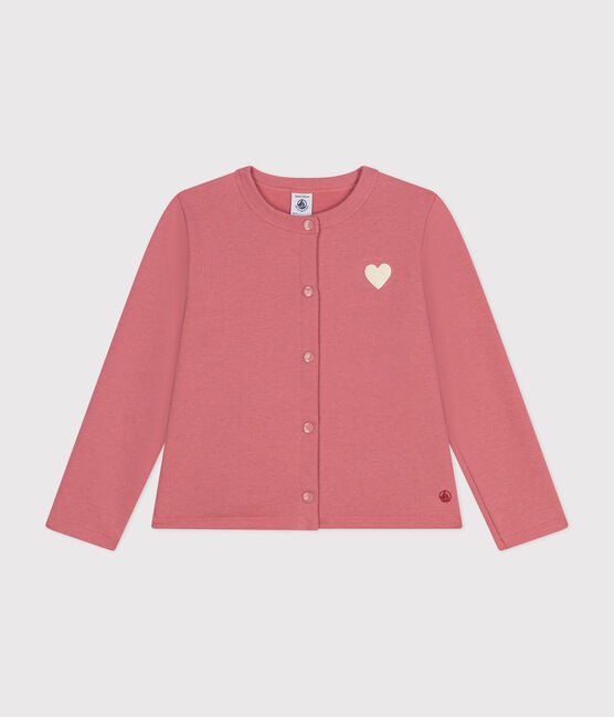 Cardigan in tessuto felpato bambina rosa ROSEWOOD