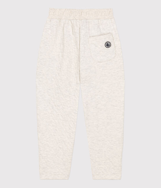 Pantalone in tubique trapuntato bambina / bambino beige MONTELIMAR CHINE