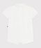 Tutina corta con colletto a polo in cotone tinta unita neonato bianco MARSHMALLOW