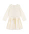 Vestito bi-materiale da bambina bianco MARSHMALLOW