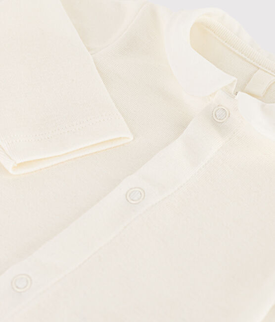 Body in cotone bebè con colletto bianco MARSHMALLOW